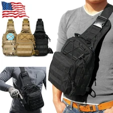 Tactical Molle Shoulder Bag Crossbody Sling Backpack Pistol Concealed Carry Bag