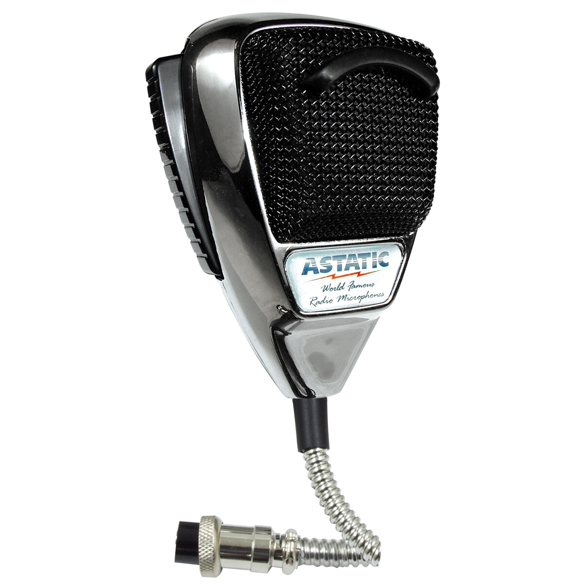 Astatic 636L Noise Canceling 4-Pin CB Microphone Chrome Edition