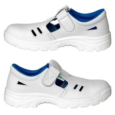 ARDON Küchenschuhe Sandale Weiße Kochschuhe Sicherheitsschuhe Schutzkappe S1(VOG S1)