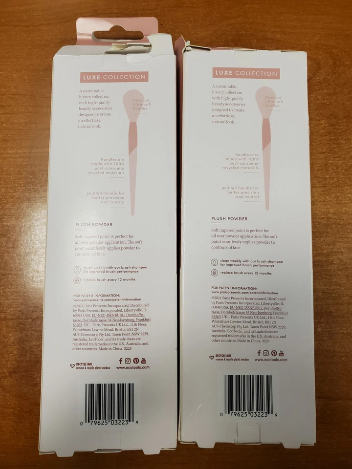 2 Pack: ECOTOOLS Luxe Collection Plush Powder Brush DAMG BOXES W3E - Image 3 of 4