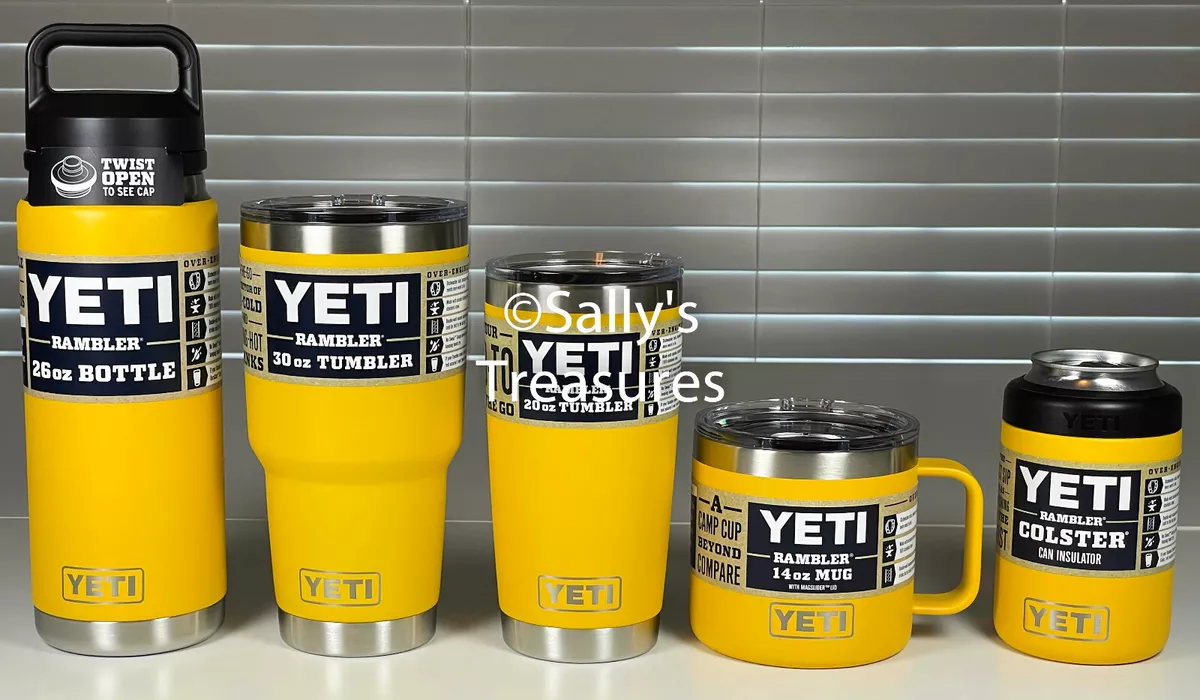 YETI ALPINE YELLOW 26oz Bottle, 30oz & 20oz Tumblers, 14oz mug, 12oz  Colster