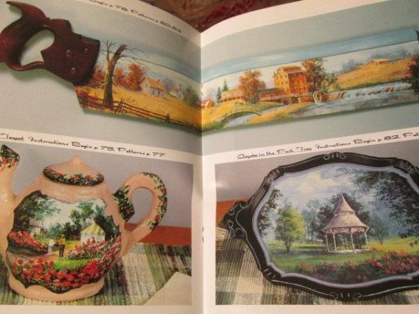 Scenic Treasures V22 Painting Book-Dent-Boat/Mill/Winter Trees/Covered Bridge/Ga