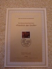 Ersttagsblatt 9/1986 "Friedrich der Gro&szlig;e" Deutsche Bundespost Berlin
