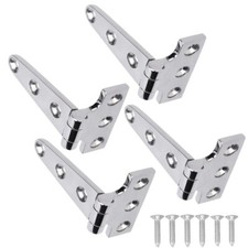 4x Stainless Steel Heavy Duty Marine Grade Flush Door Gate T Hinge Good Quality
