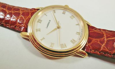 Lassale by Seiko Gold Tone Metal 7N01-F030 Calfskin Sample Watch