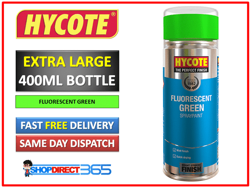 Hycote Fluorescent Bright Neon Spray Paint Aerosol Auto Car Hi Vis Metal Plastic - Picture 6 of 6