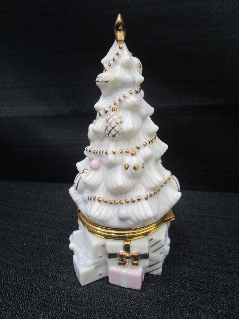 Lenox Treasures - Gold Club Christmas Tree - Treasure Box | eBay