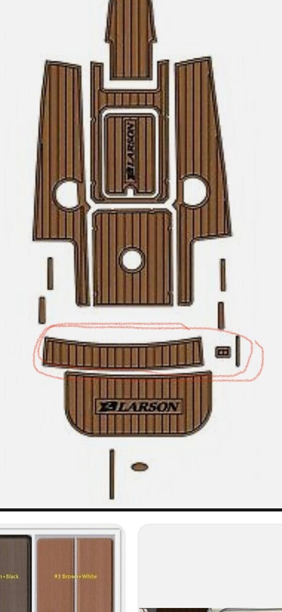2002-2006 Larson LXI 210 U Seat Swim Platform Boat EVA Foam Teak