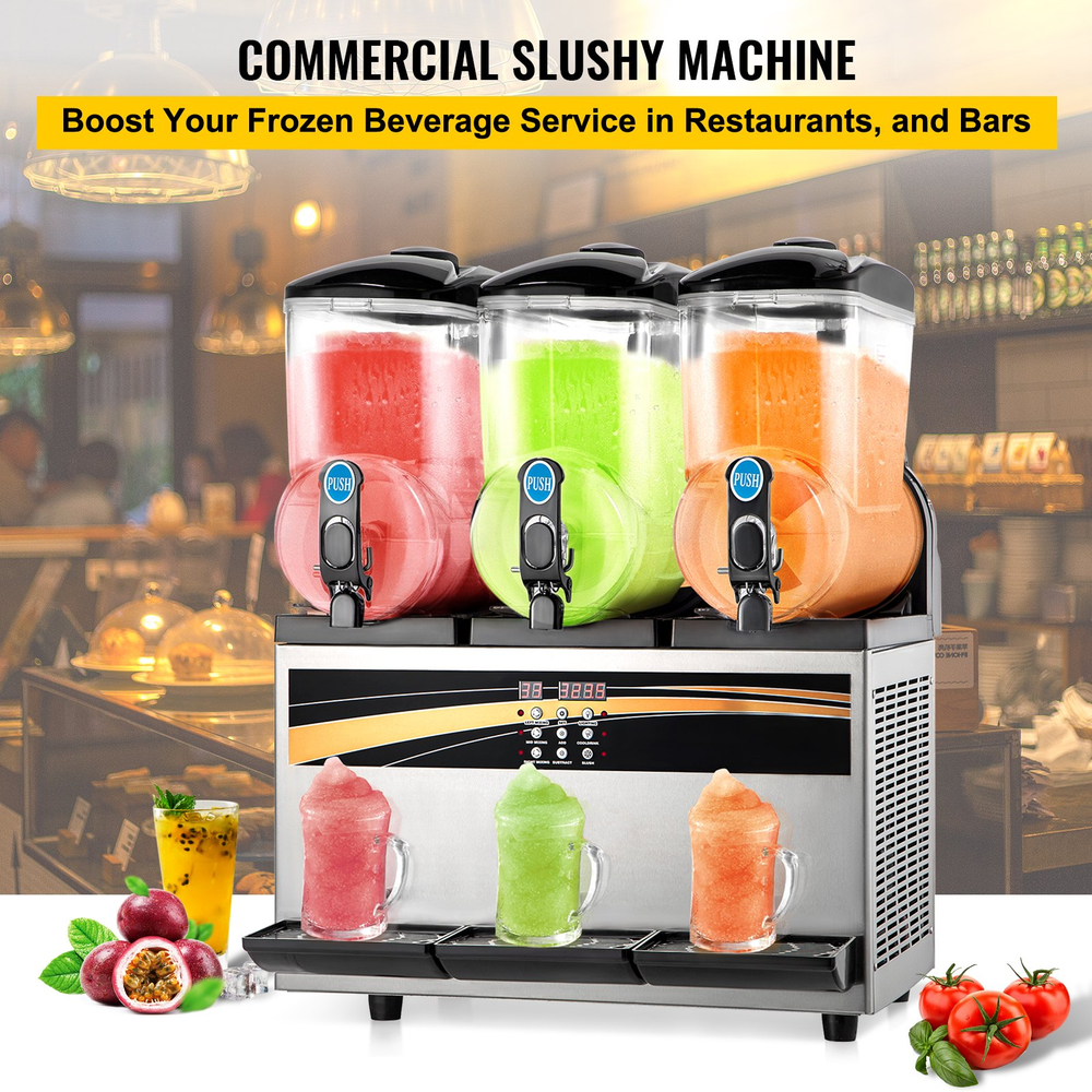 Commercial 3x15L Slushy & Margarita Machine for Businesses  
