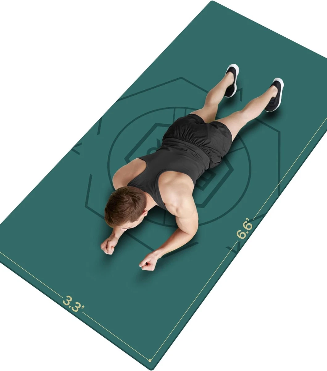 Large Exercise Mat (6'X 3'), Extra Wide Workout Mat for Men and