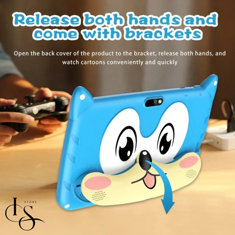 Tablet Bambini 7" Android 13 - 4GB+64GB WiFi Bluetooth 5G - Batteria 4000mAh Blu - Immagine 3 di 4