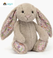 NWT Jellycat Blossom Beige Bunny 'Petal' Medium Authentic With Dust Bag