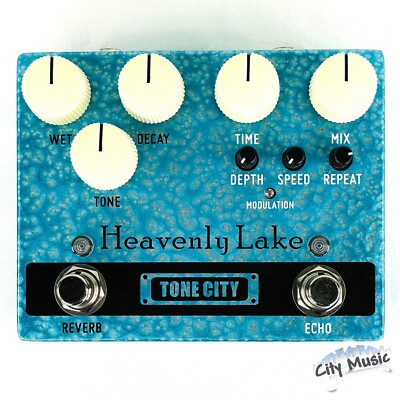 Used Tone City Heavenly Lake Delay & Reverb Guitar Effects Pedal  