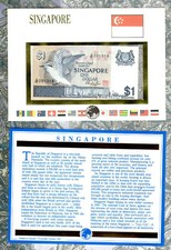E Banknotes of All Nations Singapore P-9.2 1 Dollar 1976 G/97 201318 Birthday