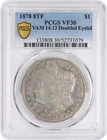 1878 8TF VAM 14.13 Morgan Silver Dollar Doubled Eyelid VF30 PCGS