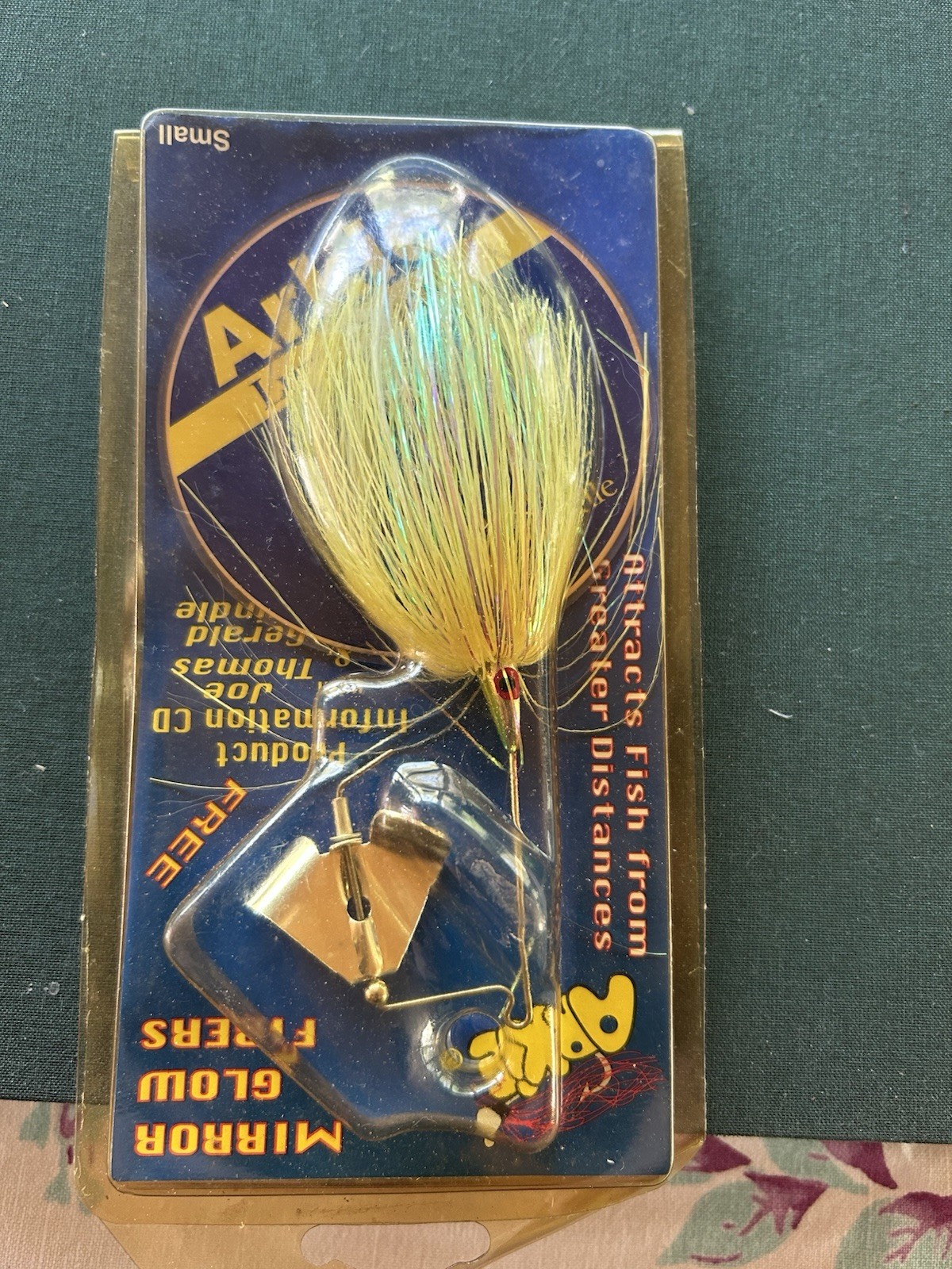 Arkie Mirror Glow Chartreuse Buzzbait Fishing Lure Vintage Made in USA - Image 3