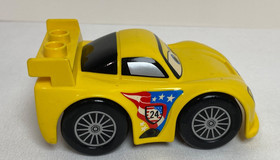 Lego Duplo JEFF GORVETTE Yellow Corvette Car Race Day #6133