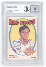MARCEL DIONNE SIGNED 1971/72 O-PEE-CHEE ROOKIE W/ HOF 92 BGS BAS 10 AUTO Q3566