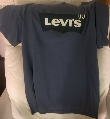 Levi's Men's Blue Logo Graphic Cotton T-Shirt M Short Sleeve Crew Neck