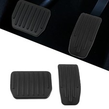 2PCS Car Accelerator Pedal Covers, Aluminum Vehicle Foot Pedal Pads Set, Black