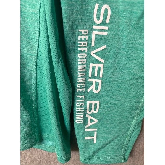 Camisa Pullover Silver Bait Performance Pesca Cuarto Cremallera XL Verde Foto 3 de 4