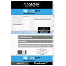 AT-A-GLANCE 2026 Planner, Daily & Monthly, 5-1/2" x Size 4 Desk, White