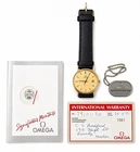 Vintage Omega Seamaster 18ct Gold Quartz Watch 33MM Full Omega Papers Serviced