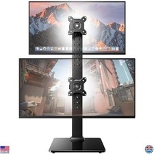 HUANUO Dual Monitor Stand - Adjustable Vertical Mount for 13"-34" Screens, 44
