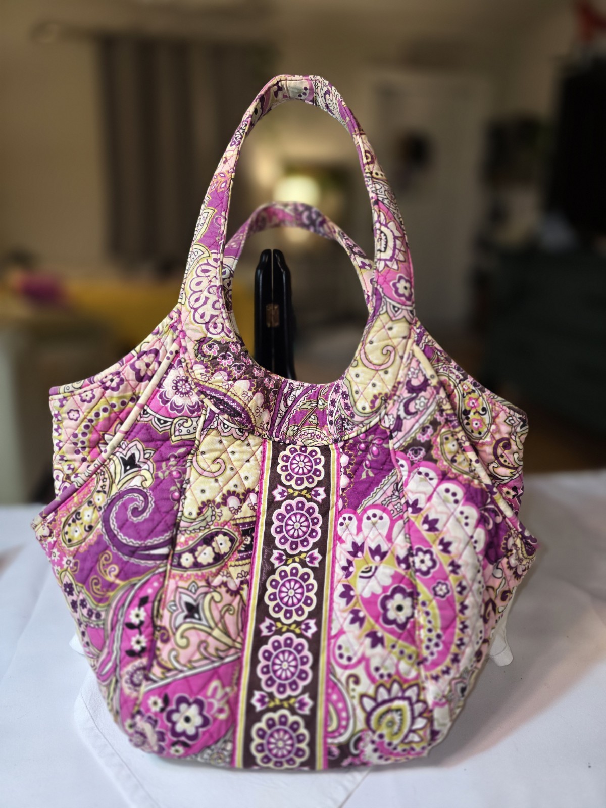 VERA BRADLEY VERY BERRY PAISLEY QUILTED EMILY SATCHEL SHOULDER BAG PURSE HANDBAG
