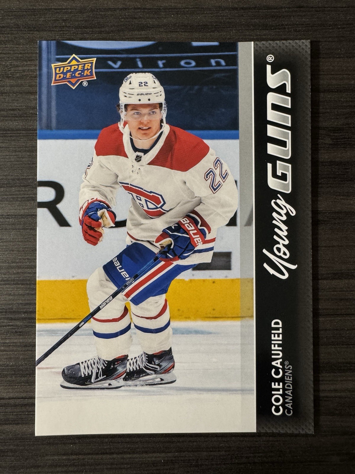 2021-22 Upper Deck Series 1 - Cole Caufield #201 OVERSIZED/JUMBO Young Guns (RC)