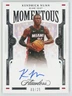 2020-21 Panini Flawless Momentous Kendrick Nunn Auto 3/25 Miami Heat #MOM-NUN