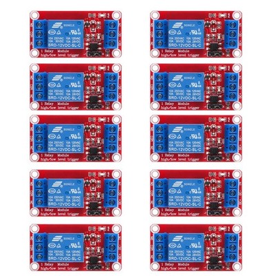 Diann 10Pcs Dc 12V Relay Module: A 1-Channel Relay Board With Photocouplers Tha_