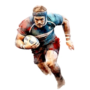 Rugby Sport Self Adhesive Vinyl Sticker