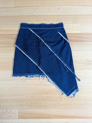 Kitx Skirt - indigo denim asymmetrical NEW size 12