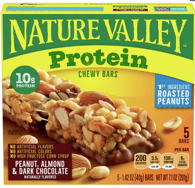 Nature Valley Protein Chewy, Peanut Butter Dark Chocolate, 6-Pack (30 bars)