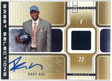 2006-07 Fleer Hot Prospects Sweet Selections Gold Rudy Gay Auto RC #SSA-RG /25