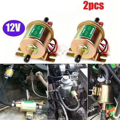 2x 12V Electric Fuel Pump HEP-02A Universal Inline Low Pressure Gas Diesel US