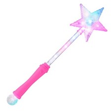 Pink Super Star Princess LED Light Up Magic Wand for Kids - Magic Wand