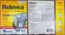 RELEVEA Pain Relief Patches Back Large Areas 4 15/PK OTC  Compare to Salonpas 