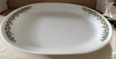 Corning Corelle Crazy Daisy Green Spring Blossom Oval Serving Platter 12''x10''