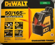 DEWALT DW088K 165 FT. RED SELF-LEVELING CROSS-LINE LASER LEVEL WITH CASE