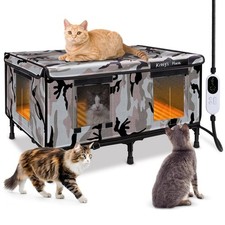 Heated Outdoor Cat House - Weatherproof Outdoor Cat Shelter