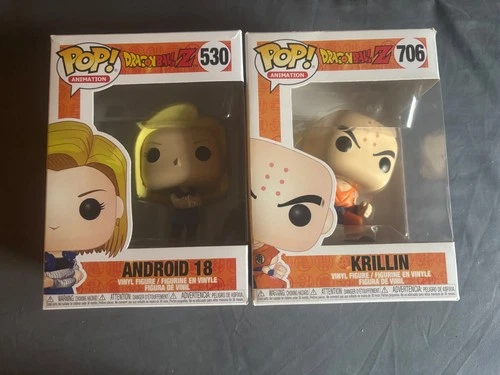 Funko Pop! Vinyl: Dragon Ball - Android 18 #530 and Krillen #706