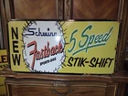 RARE VINTAGE LARGE SCHWINN BICYCLE ADVERTISING HEAVY PORCELAIN METAL SIGN