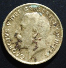 King George V (5th)  6 pence (6d) dated 1921.