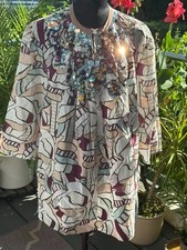 edle und luftige ESCADA-Bluse in BW/Seide-Mis...