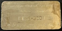 Vintage 10 Oz .999 Fine Silver Registered World Trade Silver Bar Stack Weight!!