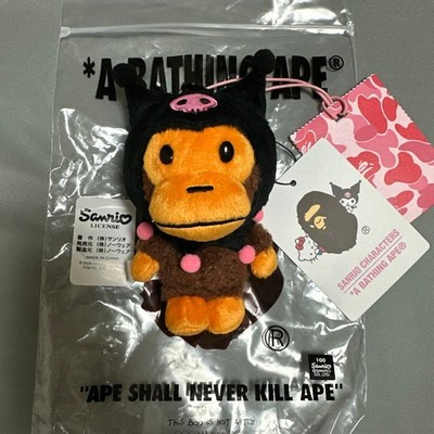 BAPE X KUROMI Plush doll keychain | eBay