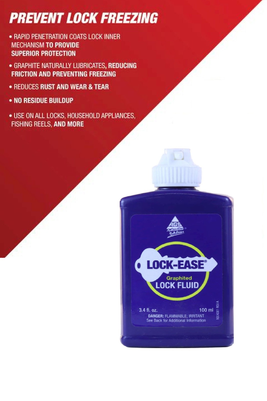 Lock Ease Liquid Graphite LOCK OIL door car truck Oiler Lubricant AGS LEK-4 LE-4