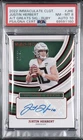 2022 Immaculate Collection Collegiate - Justin Herbert - Ruby /25 PSA 8 Auto 10